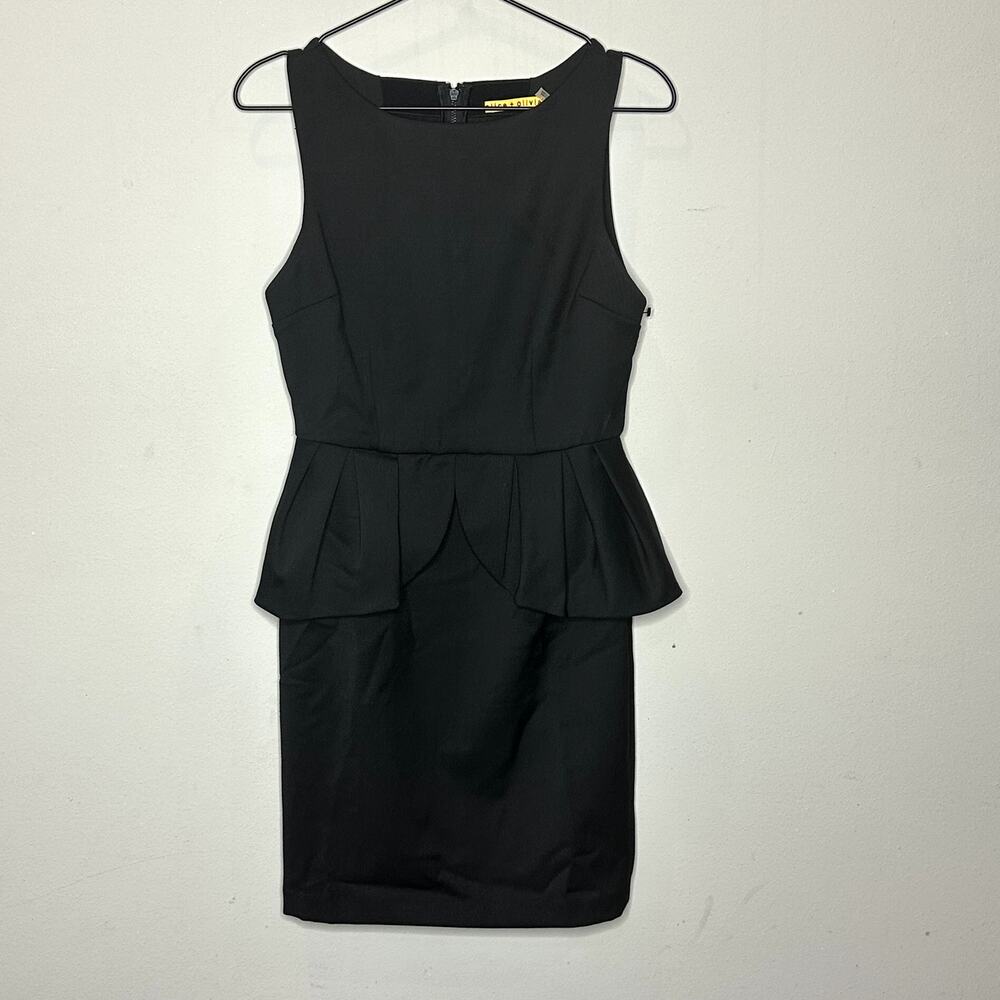 Alice + Olivia Black Peplum Dress‎ Size 4